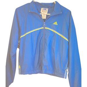 VINTAGE 90s Y2K Adidas Blue Windbreaker Track Jacket